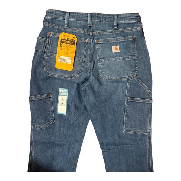 Carhartt Women’s Rugged Flex Relaxed Fit Double Front Jeans BD5110-W Size 8 Tall - Picture 8 of 9